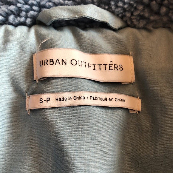Urban Outfitters light blue fuzzy fleece jacket - Picture 2 of 7